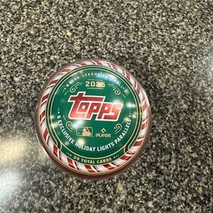 TOPPS MAJOR LEAGUE BASEBALL 2025 HOLIDAY BALL TINS 59 TOTAL CARDS SEALED
